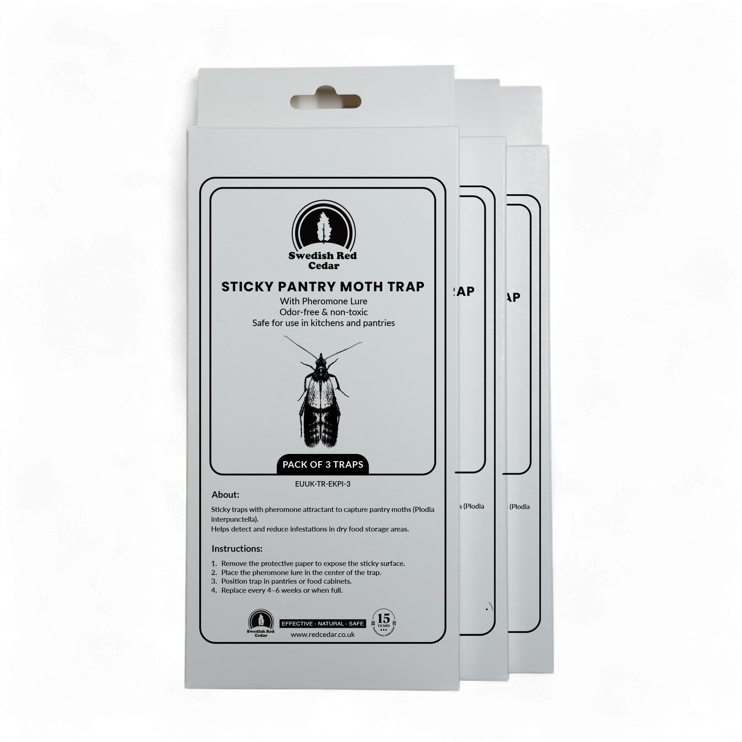 Sticky Pantry Moth Trap with Pheromones 3-pack