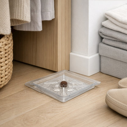 Rice weevil monitoring trap placed near cupboard and food storage