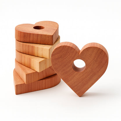 Cedarwood Hearts – Extra Thick (6 Pieces)