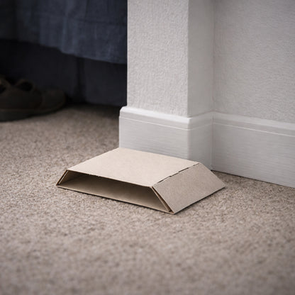 Silverfish monitoring trap placed along a skirting board to help identify indoor activity