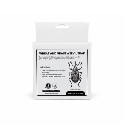 Packaging of Swedish Red Cedar Wheat and grain weevil Trap on a white background