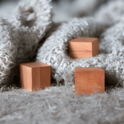 Cedarwood Cubes (15 pcs) – Wardrobe & Drawer Protection